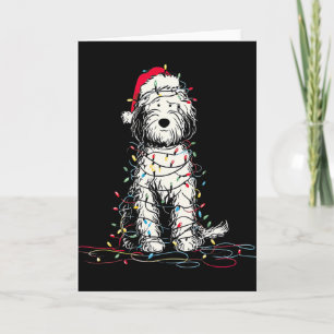 Funny Sheepadoodle Christmas Graphics Dog Lights L Card