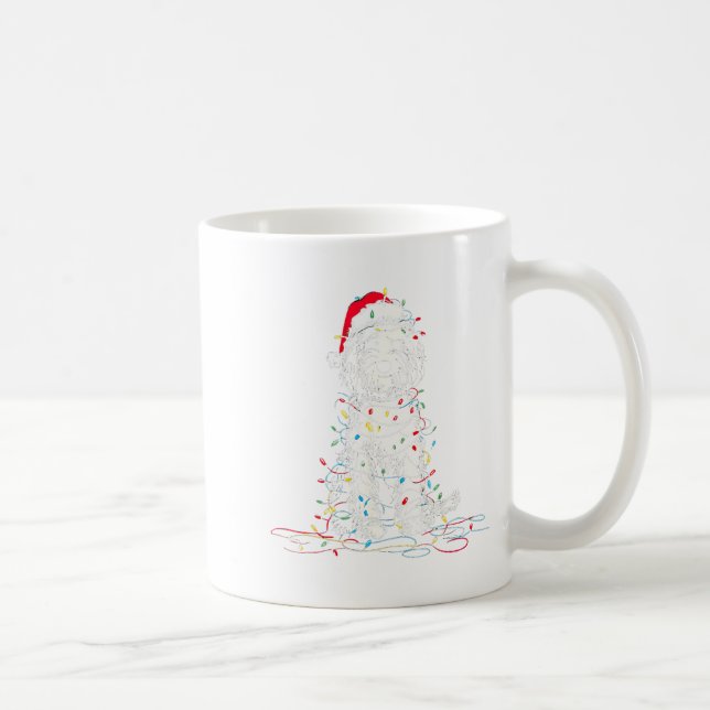 Funny Sheepadoodle Christmas Graphics Dog Lights L Coffee Mug (Right)