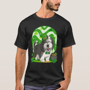 Funny Sheepadoodle Dog Lucky St. Patricks Day Pupp T-Shirt