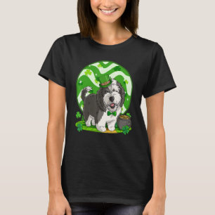Funny Sheepadoodle Dog Lucky St. Patricks Day Pupp T-Shirt
