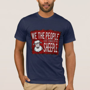 Funny Sheeple Warning Sign Dark T-Shirt