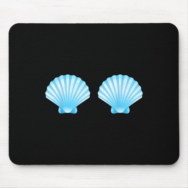 Funny Shell Breast Christmas In July Beach Vacatio Mouse Pad (Front)