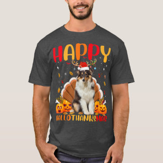 Funny Sheltie Dog Lover Happy Sheltie HelloThanksM T-Shirt