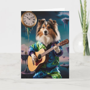 Funny Sheltie Rock Star Card
