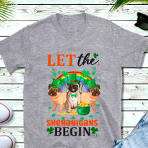 Funny Shenanigans Dogs St Patricks Day T-Shirt