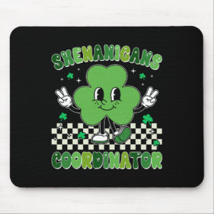 Funny Shenanigans Squad Teacher Retro St Patrick's Mouse Pad