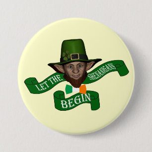 Funny shenanigans St Patrick's day 7.5 Cm Round Badge