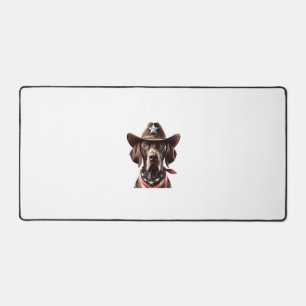 Funny Sheriff Dog Shirt German Pointer Dog Mum Wil Desk Mat