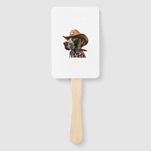 Funny Sheriff Dog Shirt German Pointer Dog Mum Wil Hand Fan