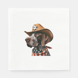 Funny Sheriff Dog Shirt German Pointer Dog Mum Wil Napkin