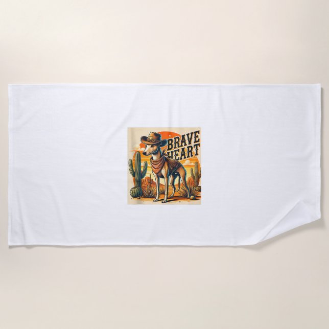 Funny Sheriff Dog Shirt Greyhound Whippet Dog Mum  Beach Towel (Front)