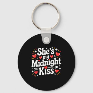 Funny Shes My Midnight Kiss Valentine Matching Cou Key Ring