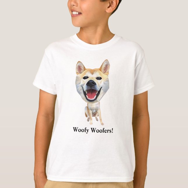 Funny Shiba Inu Dog Boys T-Shirt (Front)