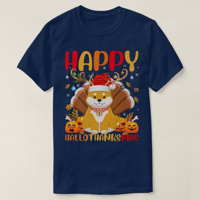 Funny Shiba Inu Dog Lover Happy Shiba Inu HelloTha T-Shirt (Design Front)