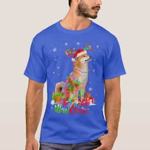 Funny Shiba Inu Dog Merry Christmas Party Family M T-Shirt