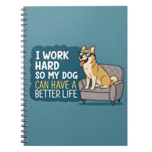 Funny Shiba Inu Dog Quote Couch Illustration Notebook