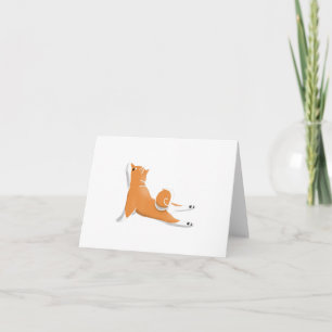 funny shiba inu dog yoga pose birthday gift invitation