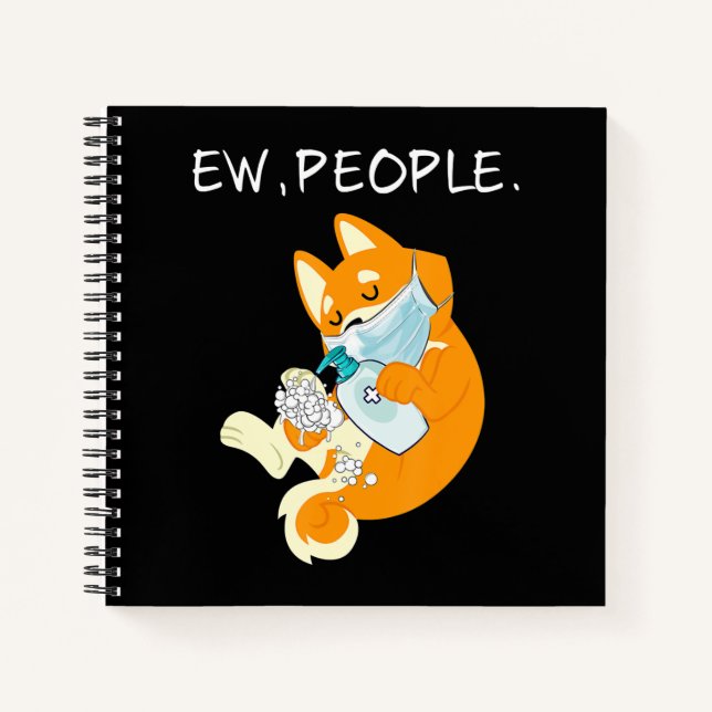 Funny Shiba Inu | Ew People Dog Gift Notebook (Front)