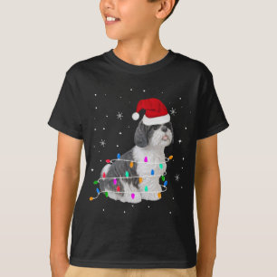 Funny Shih Tzu Christmas Light Gifts Xmas T-Shirt