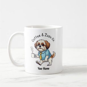 Funny Shih Tzu Dog Business Suit Coffee  Mug