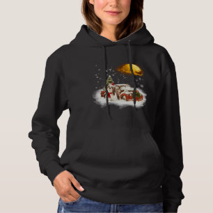 Funny Shih Tzu Dog Snow Red Truck Christmas Xmas T Hoodie