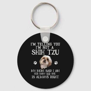 Funny Shih Tzu Shihtzu Gift Mom Mama Baby Pet Dog  Key Ring