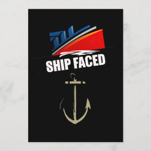 Funny Ship Faced Booze Cruise & Boating Invitation