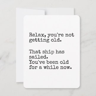 Funny Ship Has Sailed Birthday Party Invitation