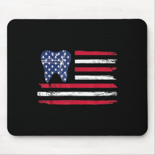 Funny Shirt 4th Of July Dental Dentist Tooth Docto Mouse Pad