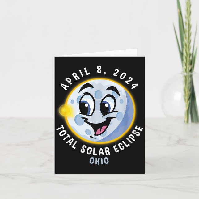 Funny Shirt April 8 Solar Eclipse Ohio Card (Front)