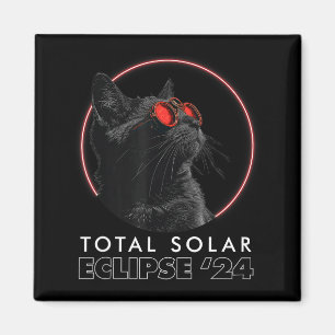 Funny Shirt Cat Eclipse Glasses Totality Solar Magnet