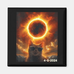 Funny Shirt Cat Sunglasses Selfie Total Solar Magnet