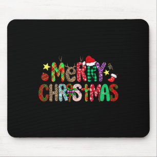 Funny Shirt Christmas Lights Red Santa Hat Xmas Fa Mouse Pad