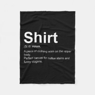 Funny Shirt Definition Quirky Definition Design Fleece Blanket