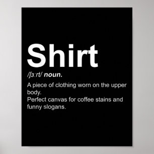 Funny Shirt Definition Quirky Definition Design  Poster