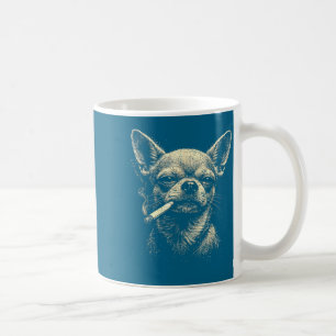 Funny Shirt Dog Smoking Cigarette Chihuahua Meme Coffee Mug