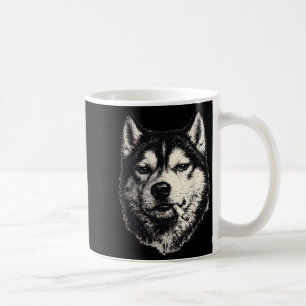 Funny Shirt Dog Smoking Meme Husky Dog Coffee Mug