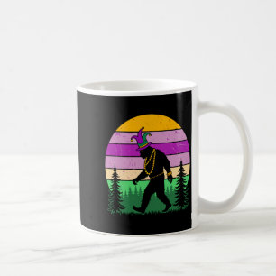 Funny Shirt Mardi Gras Bigfoot Sasquatch Retro Coffee Mug
