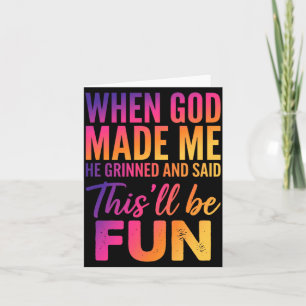 Funny Shirt Men Women Sarcastic Saying Christian Card