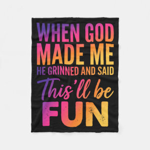 Funny Shirt Men Women Sarcastic Saying Christian Fleece Blanket