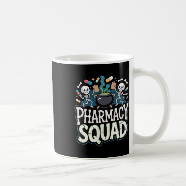 Funny Shirt Pills Pharmacy Pharmacist Squad Hallow Coffee Mug (Right)