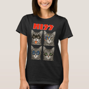Funny Shirt Retro Cat Rock Music Concert