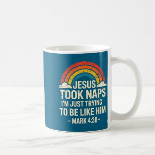 Funny Shirt Retro Jesus Took Naps Mark Coffee Mug