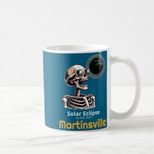Funny Shirt Skeleton Solar Eclipse Martinsville In Coffee Mug