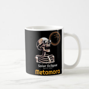 Funny Shirt Skeleton Solar Eclipse Metamora Indian Coffee Mug