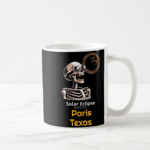 Funny Shirt Skeleton Solar Eclipse Paris Texas Coffee Mug