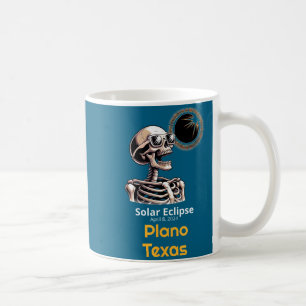 Funny Shirt Skeleton Solar Eclipse Plano Texas Coffee Mug