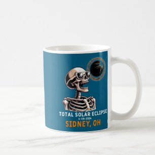 Funny Shirt Skeleton Solar Eclipse Sidney Ohio Coffee Mug