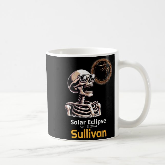 Funny Shirt Skeleton Solar Eclipse Sullivan Indian Coffee Mug (Right)