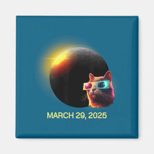 Funny Shirt Solar Eclipse Cat Solar Eclipse Magnet